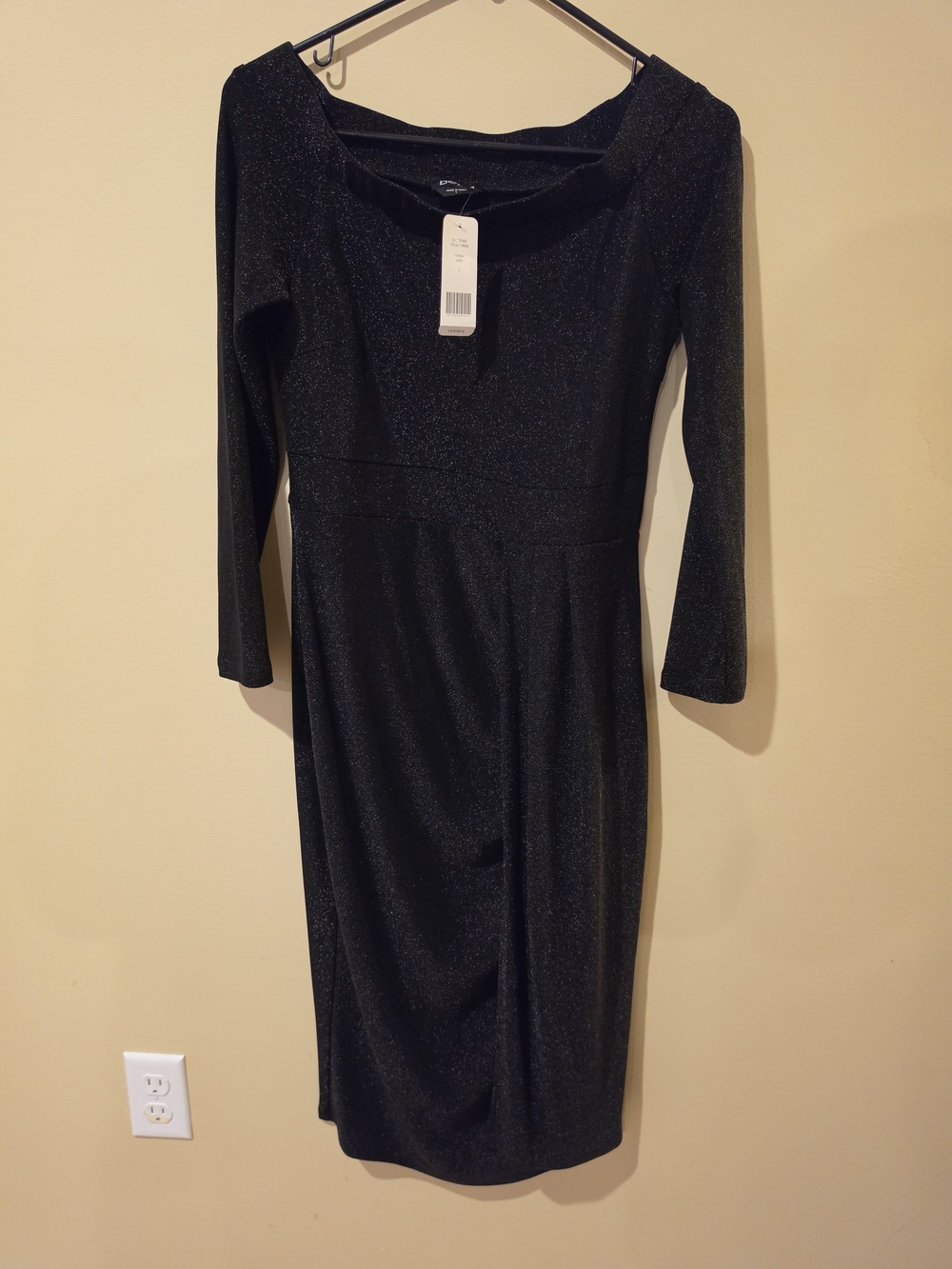 bebe Black Glitter Knit Dress - Classic Women's Cocktail Dress
